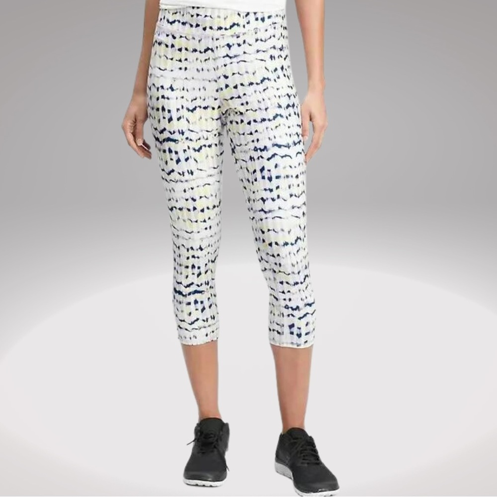 Gap Fit Compression Capris Pants Size XS Color Tie dye diamonds